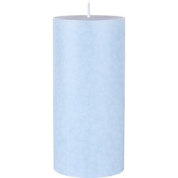 Lichtblauwe cilinder kaarsen /stompkaarsen 15 x 7 cm 50 branduren sfeerkaarsen - Stompkaarsen
