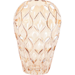 Housevitamin Pattern Vase - Amber - Glass - M - 12x22cm