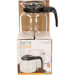 Gerimport Theepot/koffiepot - deksel/handvat zwart - 0,65 L - Theepotten