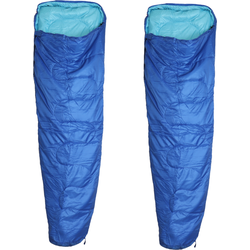 HIXA Mummy Slaapzakken Volwassenen - Blauw - 2 stuks - 210x80cm - Polyester