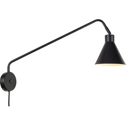 Wandlamp Lyon - Zwart - 68x16x28cm