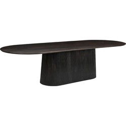 Livingfurn - Eetkamertafel Salvator Walnut 300cm - Mangohout