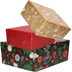 6x Rollen Kerst inpakpapier/cadeaupapier 2,5 x 0,7 meter - Cadeaupapier