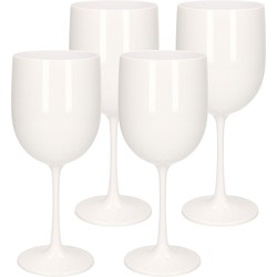 6x stuks onbreekbaar wijnglas wit kunststof 48 cl/480 ml - Wijnglazen