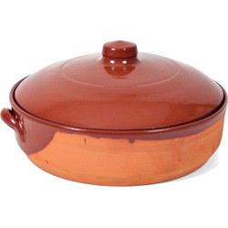 Salamanca Ovenschaal - met deksel - 30 x 12 cm - steen - braadpannen - Braadpannen