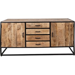 Clayre & Eef Dressoir  200x45x75 cm Bruin Hout Ladekast