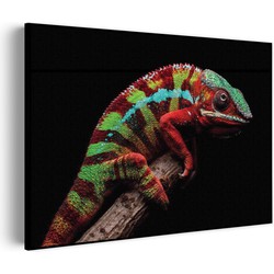 Muurwerken Akoestisch Schilderij - De Kameleon - Geluidsdempend Wandpaneel - Wanddecoratie - Geluidsisolatie - BASIC (AW 0.65) XXL (150x107)