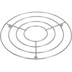 Pannen onderzetter rond verchroomd metaal - Panonderzetters