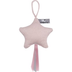 Baby's Only Gebreide decoratie hanger ster Sparkle - Decoratieve accessoires - Zilver-Roze Mêlee - Met subtiel glittertje - Met ophanglusje