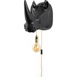 BOLD MONKEY Mind Your Own Rhino Wall Lamp Black