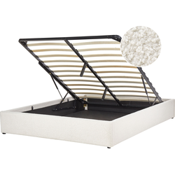 DINAN - Tweepersoonsbed - Gebroken wit - 160 x 200 cm - Bouclé