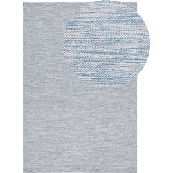 Beliani DERINCE - Laagpolig-Blauw-Katoen