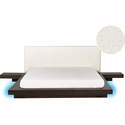 Beliani ZEN - Tweepersoonsbed-Donkere houtkleur-MDF