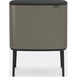 Bo Touch Bin, with 3 Inner Buckets, 3 x 11 litre - Platinum