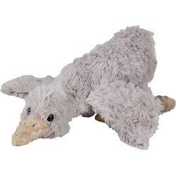 Clayre & Eef Knuffel Eend 39x15x10 cm Grijs Pluche