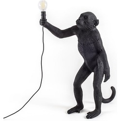 Seletti Monkey Buitenlamp Resin Staand Zwart - 46 x 54 cm