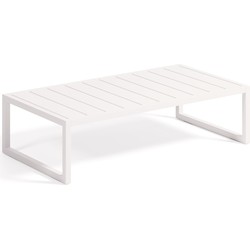 Kave Home - Comova salontafel voor buiten in wit aluminium 60 x 114 cm