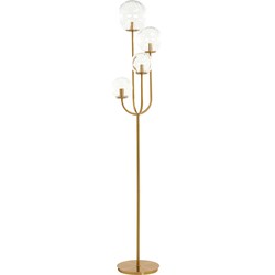 Light&living Vloerlamp 4L E14 42x20x182 cm MAGDALA glas helder+goud