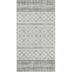 Berber Etnisch Tapijt MYA - Wit/Grijs - 80x150 cm 