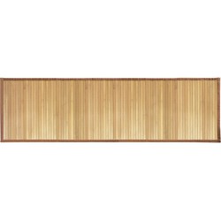 Lichtbruine bamboe badmat 53 x 152 cm