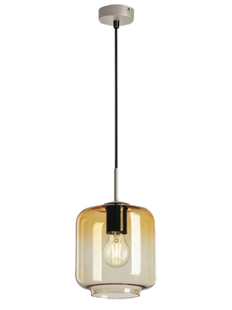 Light depot hanglamp Cylinder E27 - amber glas - 