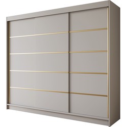 Meubella - Kledingkast Eagle - Beige - 250 cm