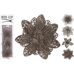 Bloemversiering Clip 10cm 3st