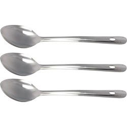 Opscheplepel - 3x - RVS - voor groente - 31 cm - groentespaan - lepel - Opscheplepels