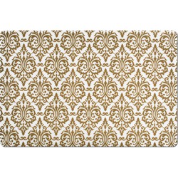 Set van 4x stuks rechthoekige placemats met gouden barok print 43,5 x 28,5 cm - Placemats