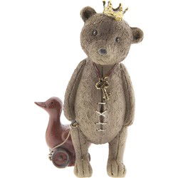 Clayre & Eef Decoratie Beeld Beer 13 cm Bruin Polyresin Woonaccessoires