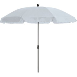 Stokparasol Las Palmas 200 cm with tilt off white zonwering - Madison