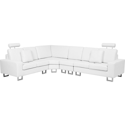 Beliani STOCKHOLM - Modulaire Sofa-Wit-Leer