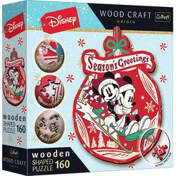 Trefl Trefl Trefl - Puzzels - 160 Houten Puzzels" - Mickey en Minni's Kerstavontuur / Disney Mickey Mouse en Vrienden FSC Mix 70%".