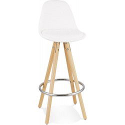 Halfhoge snackkruk FLORENCE 41x41x87 cm Wit