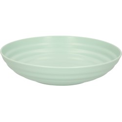 PlasticForte Rond bord/camping - diep bord - D19 cm - mintgroen - kunststof - soepborden - Diepe borden