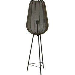 Light & Living - vloerlamp - Plumeria - groen - textiel - driepoot-lamp - E27 - 1735181