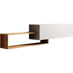 Meubella - TV-Meubel Valdix - Wit - Eiken - 210 cm