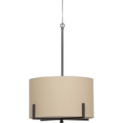 WOOOD Holly Hanglamp - Zwart/naturel - 75x53x53