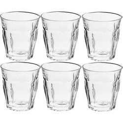 Duralex Picarde water/drinkglazen - 6x stuks - 310 ml - transparant - Drinkglazen