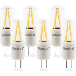 Groenovatie G4 LED Filament 2W Warm Wit Dimbaar 6-Pack