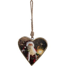 Clayre & Eef Kersthanger Rood Hout Kerstman