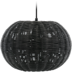 Werna rattan hanglamp zwart - 30 x 20 cm