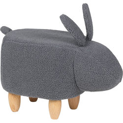 Beliani BUNNY - Dierenhocker-Grijs-Polyester, Katoen