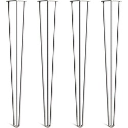 The Hairpin Leg Co. – Hairpin Legs – 10mm – Werkbladpoten – 3 Staven - Transparante Lak