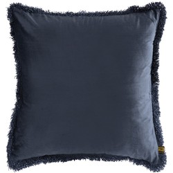 PTMD Nous Sierkussen - 60x3x60 cm - Fluweel - Blauw