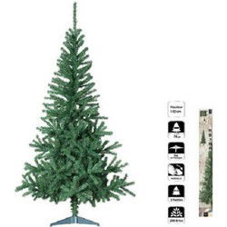 Groene PVC kunstkerstboom 150 cm , 230 punten met standaard