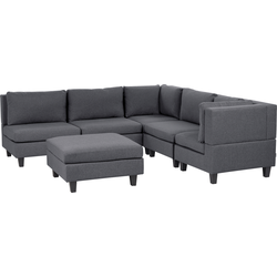 Beliani UNSTAD - Modulaire Sofa-Grijs-Polyester