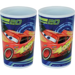 4x stuks kunststof drinkbeker Disney Cars 220 ml - Kinderservies