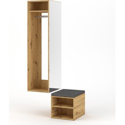 Garderobe Kast Multifunctioneel L50 x H150 cm - Clever