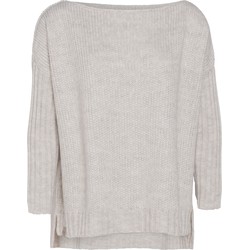 Knit Factory Kylie Gebreide Dames Trui - Boothals - Beige - 36/44